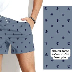 Printed Men Boxer 100% Cotton - Slate Grey