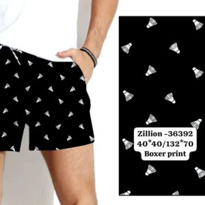 Printed Men Boxer 100% Cotton - Black