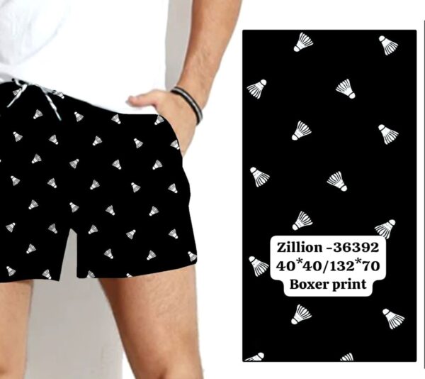 Printed Men Boxer 100% Cotton - Black